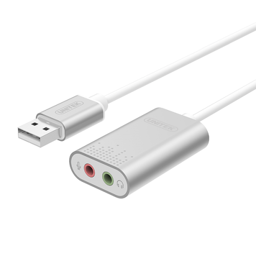 Unitek Y-247A USB Soundcard from USB to Stereo Audio Headset/Speaker and Microphone