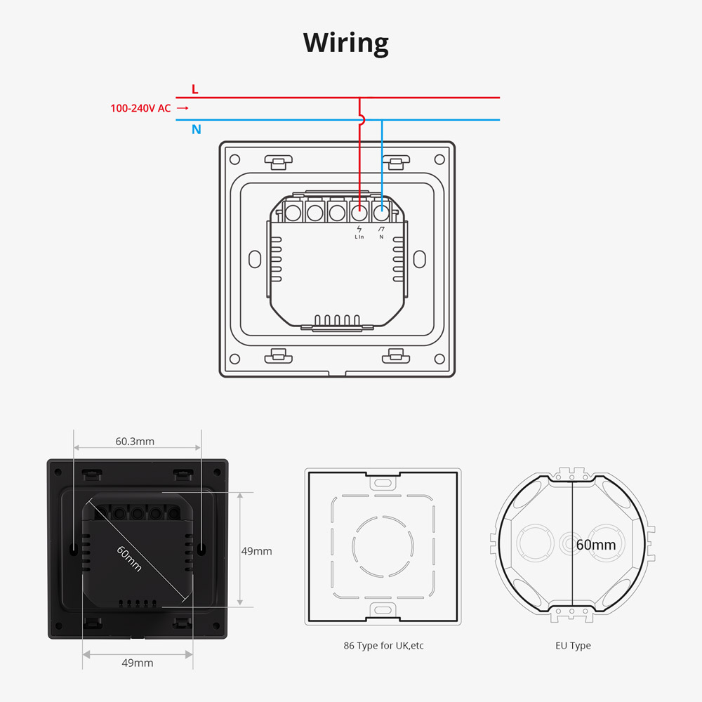 Sonoff Wifi Smart NS Panel Pro with Full Touch Display White