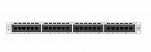 Lanberg Patch Panel 24-Port 1U 19" CAT6 UTP Grey