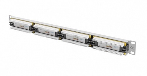 Lanberg Patch Panel 24-Port 1U 19" CAT6 UTP Grey
