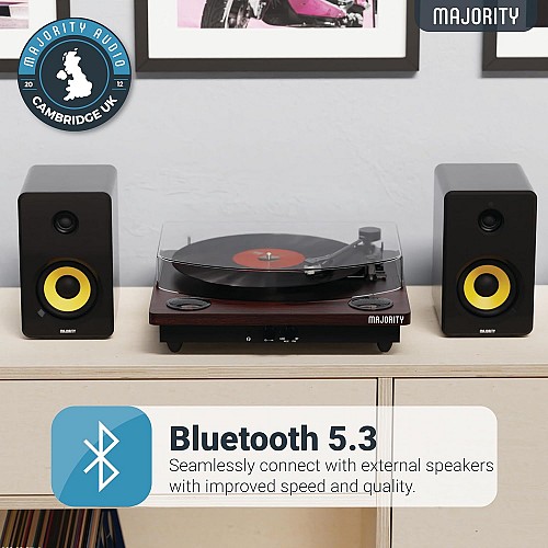 Majority Turntable MOTO Audio Technica Cartridge Digital Record, Cut & BT