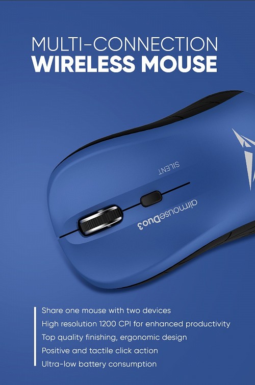 Alcatroz AIRMOUSE DUO 3 Wireless/BT Silent Mouse White