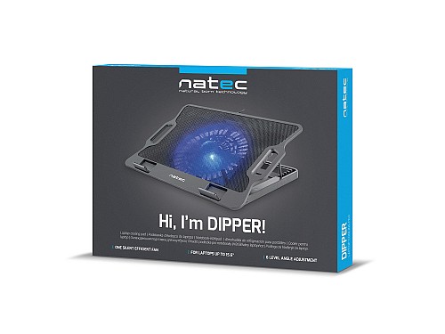 Natec DIPPER Laptop Cooling Pad Fan/LED/2xUSB
