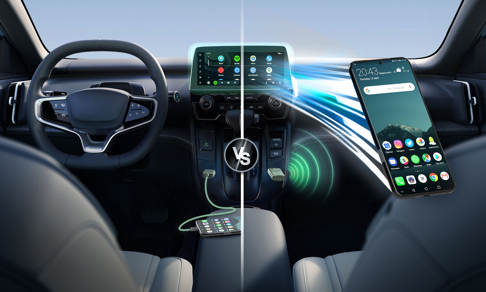 MINIX CAR Wired to Wireless Android Auto USB Dongle CP86-AA