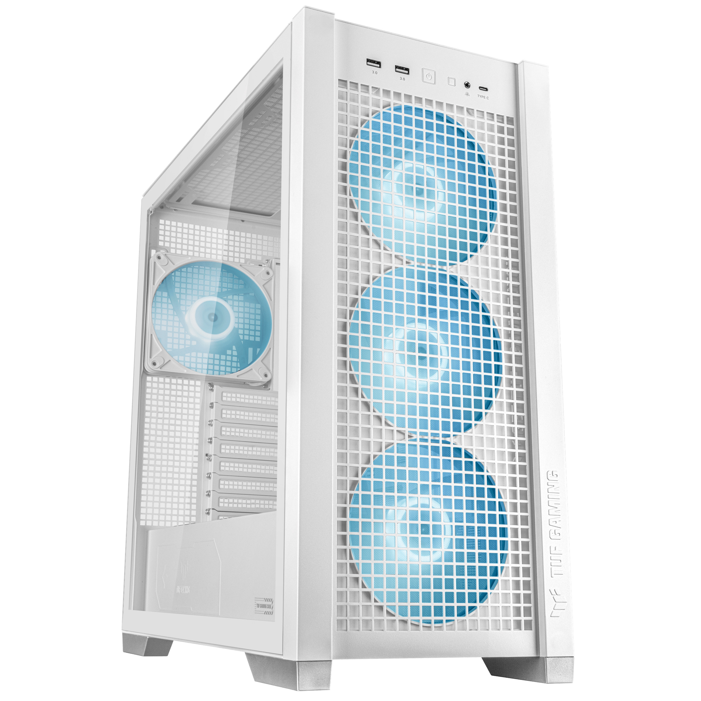 ASUS PC Case ATX Tempered Glass 4xARGB Fans TUF GAMING GT302 White