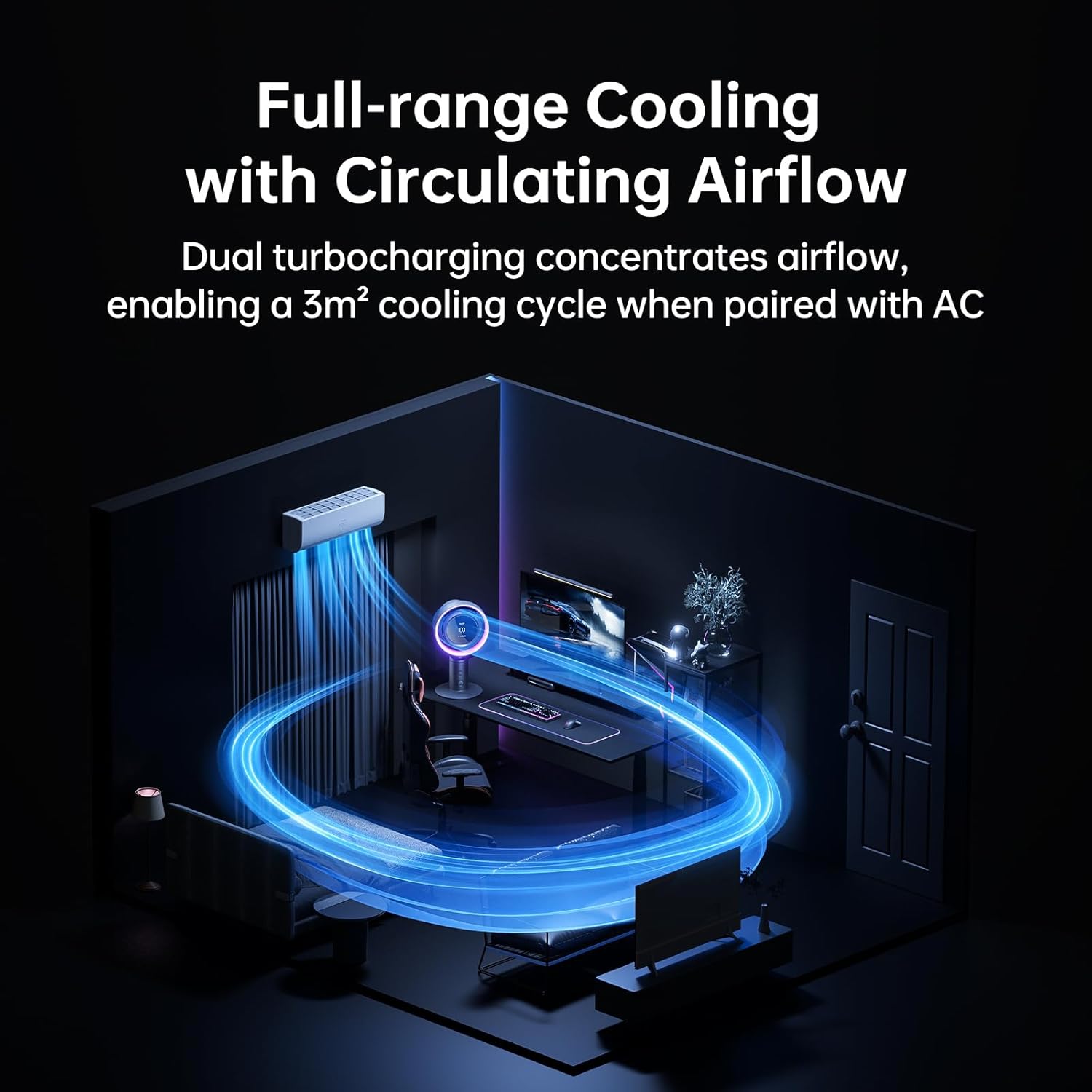 Jisulife Desktop Fan Pro3 Black