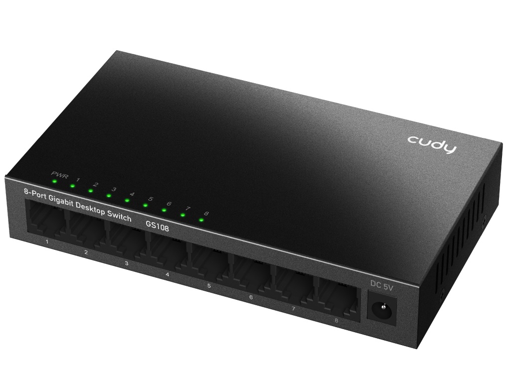 Cudy Switch Gigabit Ethernet 8-Ports Desktop Metal GS108