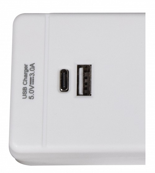 Mercury 4-Gang Extension USB & PD USB-C 2m 429.842UK