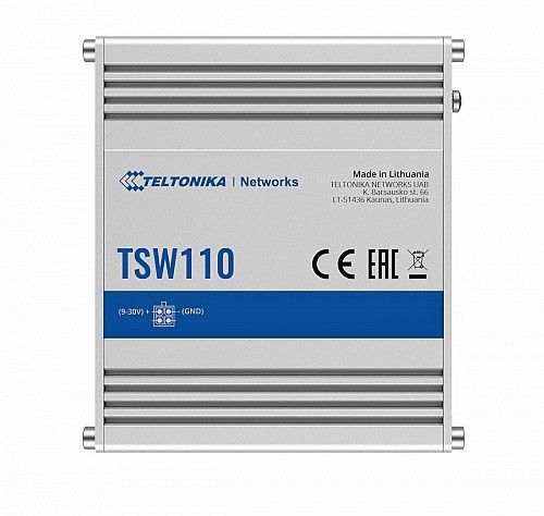 Teltonika TSW110 5-Port Gigabit Industrial Switch with PoE In