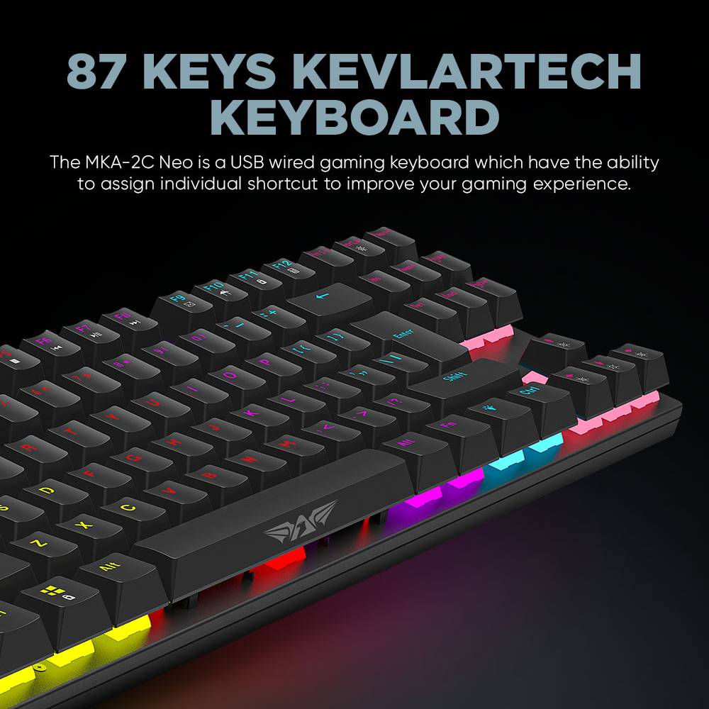 Armaggeddon MKA-2C Neo White Mechanical Gaming Keyboard 87 Brown Keys