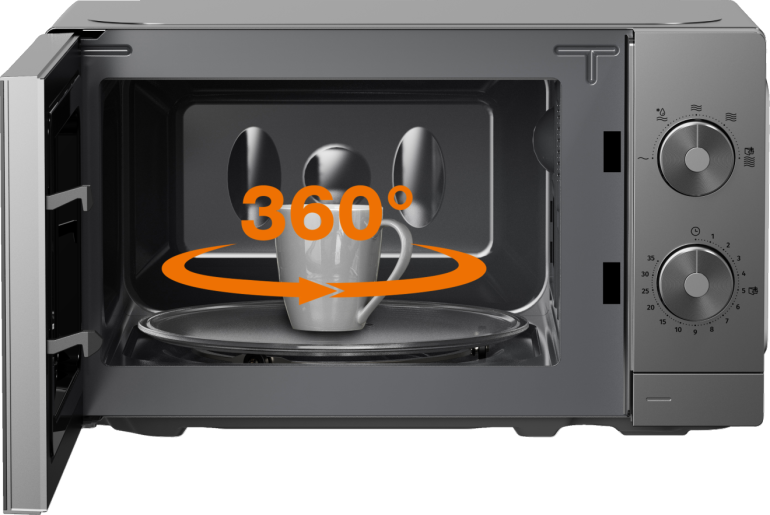 Gorenje Kitchen Microwave Oven 700W 20L 5 Programs Manual Knots MO20E1T4 Titanium