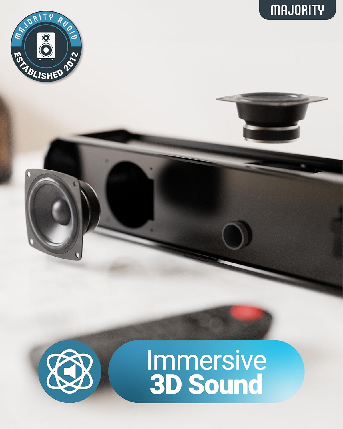 Majority Soundbar NAGA 80 140W 2.1 3D Sound Built-in Sub