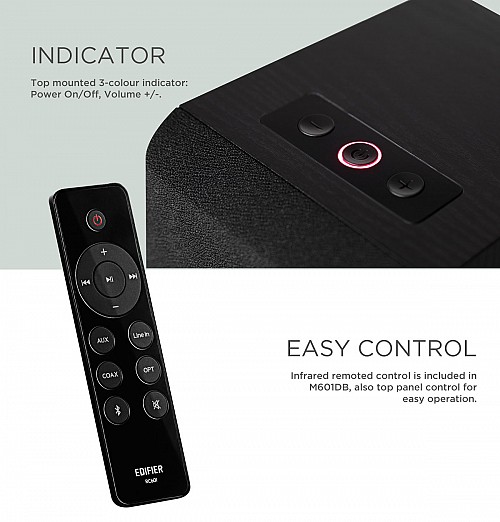 Edifier M601DB 2.1 Active Speakers with Wireless Subwoofer DSP/BT/AUX/RC