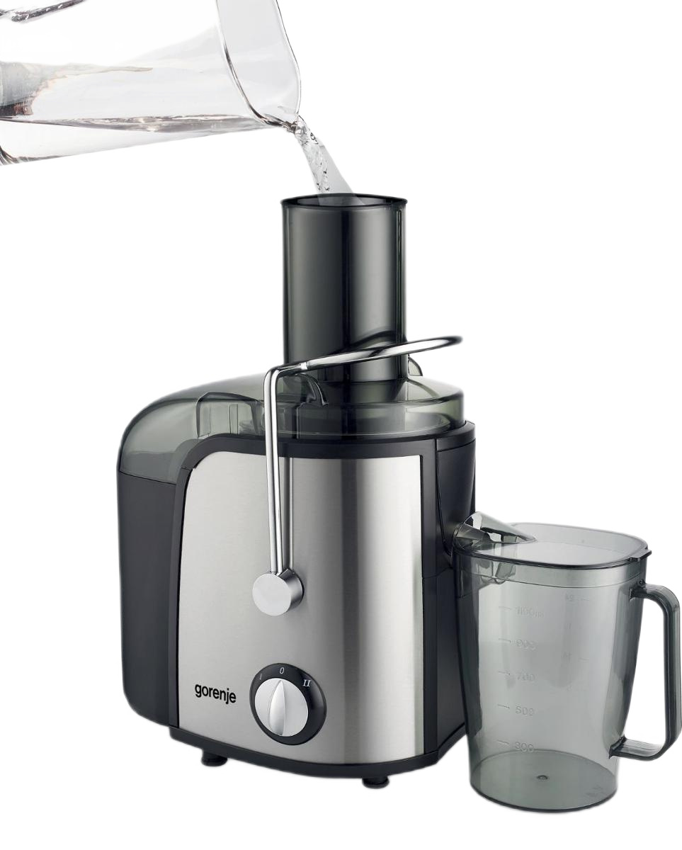 Gorenje Kitchen Juicer 800W 1.5L Pulp Container XL Tube JC805EII Inox/Black