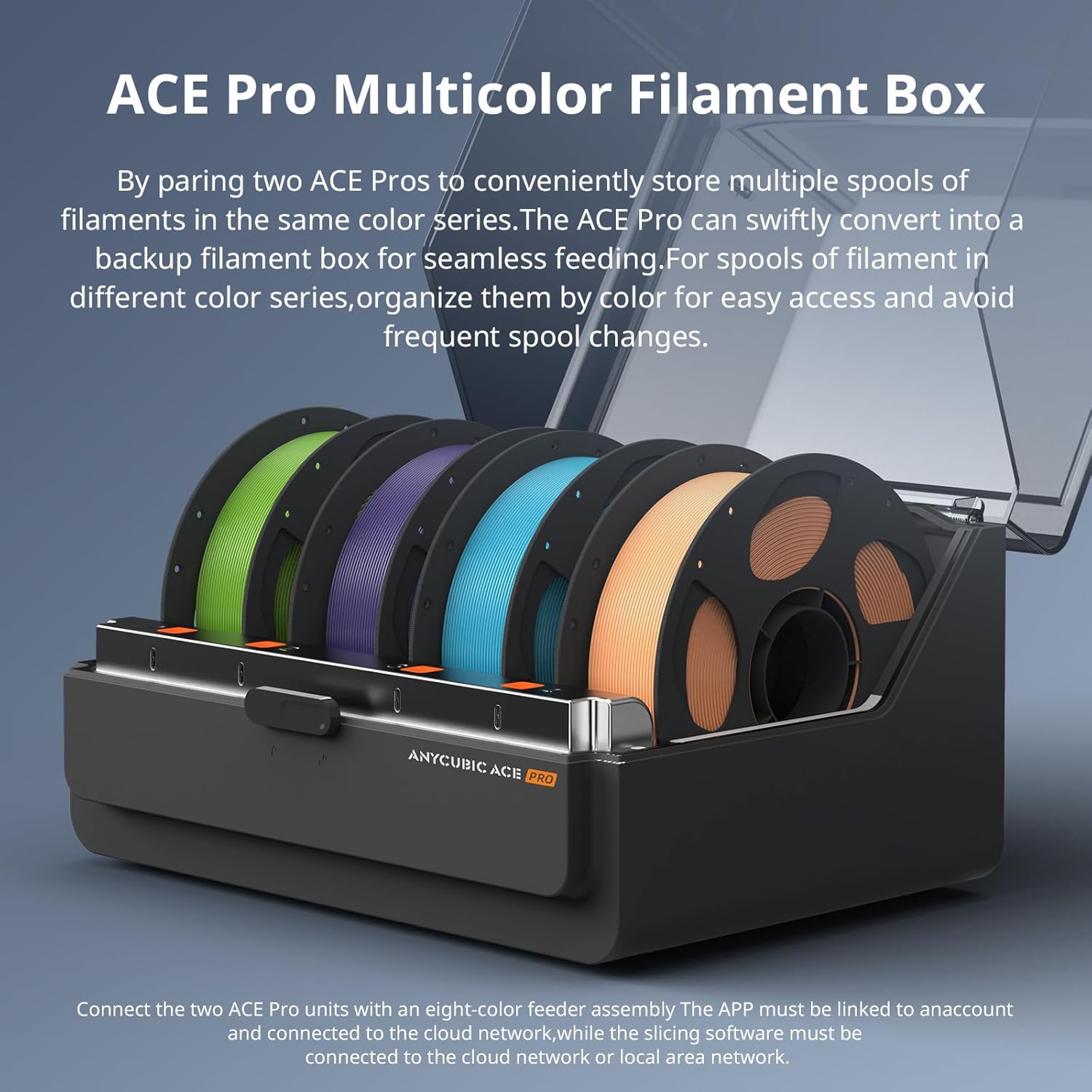 Anycubic 3D Printer Kobra 3 Max Combo Multicolor With Ace Pro (Filament Box with Drying Capability)