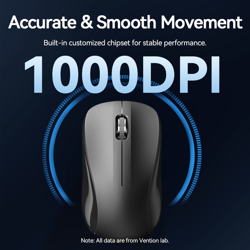 Vention Keyboard and Mouse Combo Wired Silent Slim Full Size KTYBG-EN