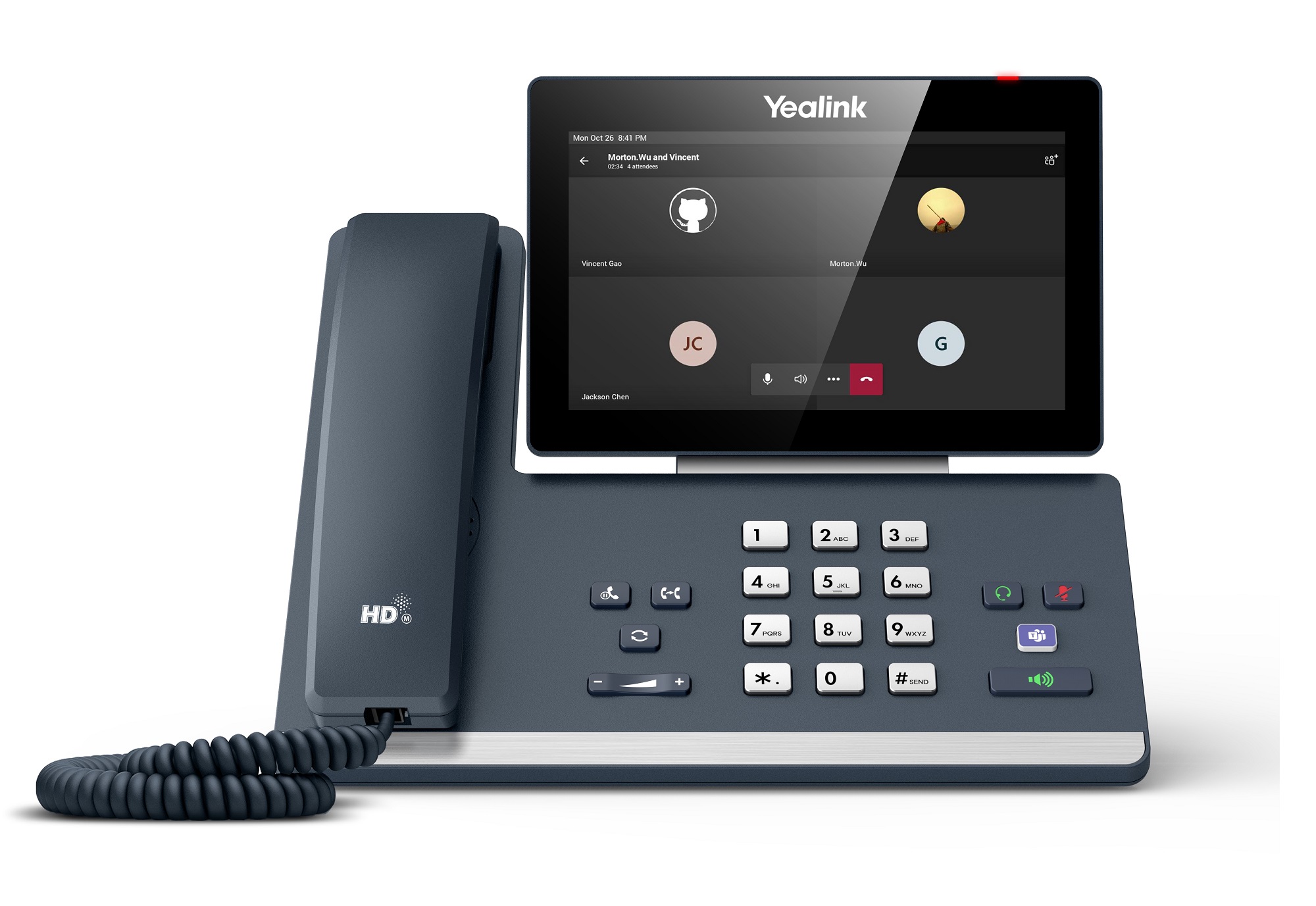 Yealink MS Teams Phone  with 7.0'' Touch Screen, USB, Bluetooth, Wi-Fi, Expansion & Hybrid Mode MP58 TEAMS