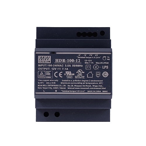 Meanwell HDR-100-12 DIN Rail PSU 12V 100W