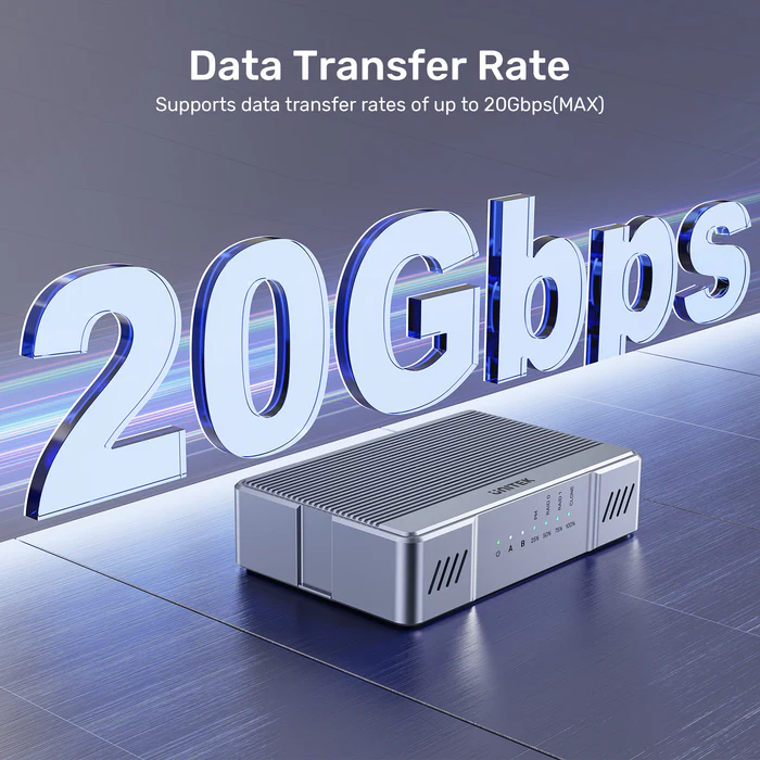 Unitek USB-C 2-Bay External M2 SSD Enclosure with RAID 20Gbps S1247A