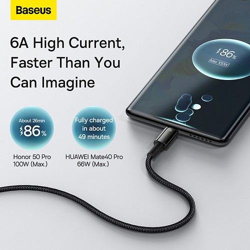 Baseus Cable USB-C to USB-A Tungsten Gold 100W 2.0m Blk