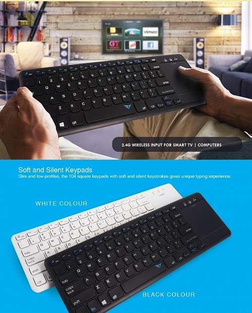 Alcatroz AirPad 1 Wireless Keyboard with Touchpad Black