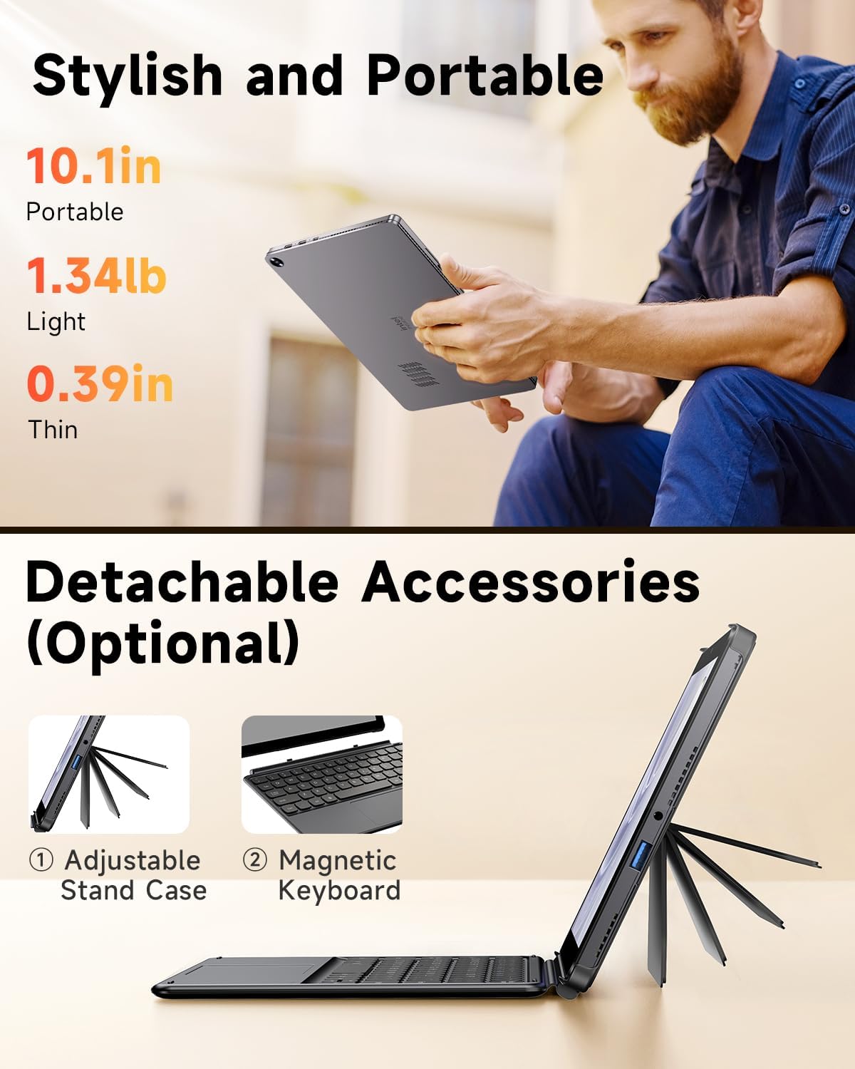 Chuwi Tablet Hi10 X1, 10.1'' Win 11 Home, i3-10100Y, 8Gb + 256GB With Magnetic  keyboard