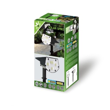 REXER Outdoor Natural White IP65 LED Solar Spotlight with Spike 2000mAh