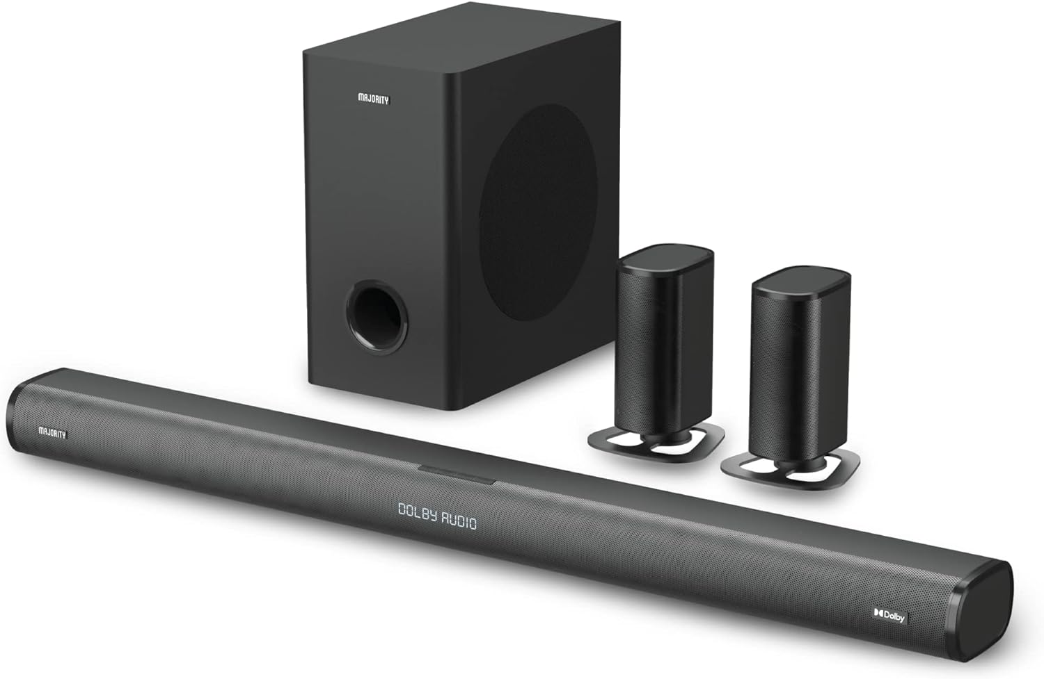 Majority EVEREST 5.1 Soundbar 300W with Detachable Wireless Satellite Speakers & Wireless Subwoofer