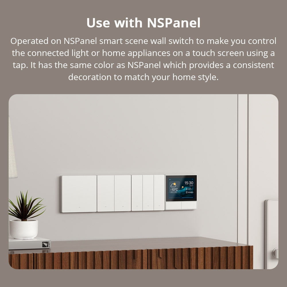 Sonoff M5 Matter WiFi Smart Wall Mechanical Switch 1-Button White