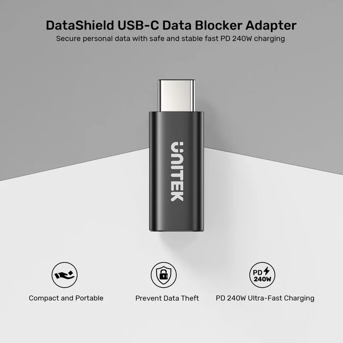 Unitek USB-C Data Blocker Support Charging 48V5A (2 pack) A1055A