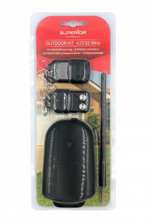Superior RF Kit Outdoor Receiver + 2 Remote Controls (433.92 MHz)