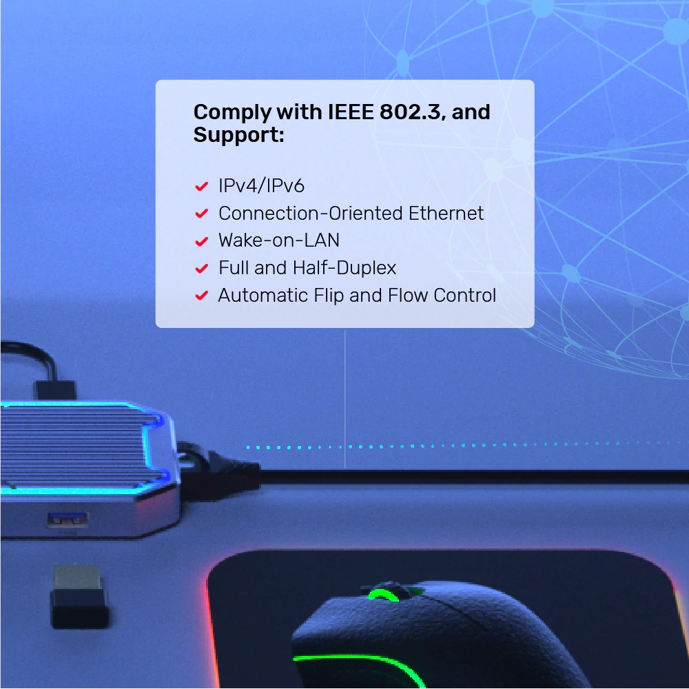 Unitek USB-C Hub USB3.2 RGB HDMI/Gb/Audio/PD100W D1029A