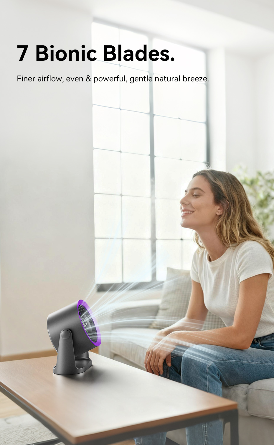 Vention Air Circulation Fan Desktop with Display & Wall Mount PBIH0