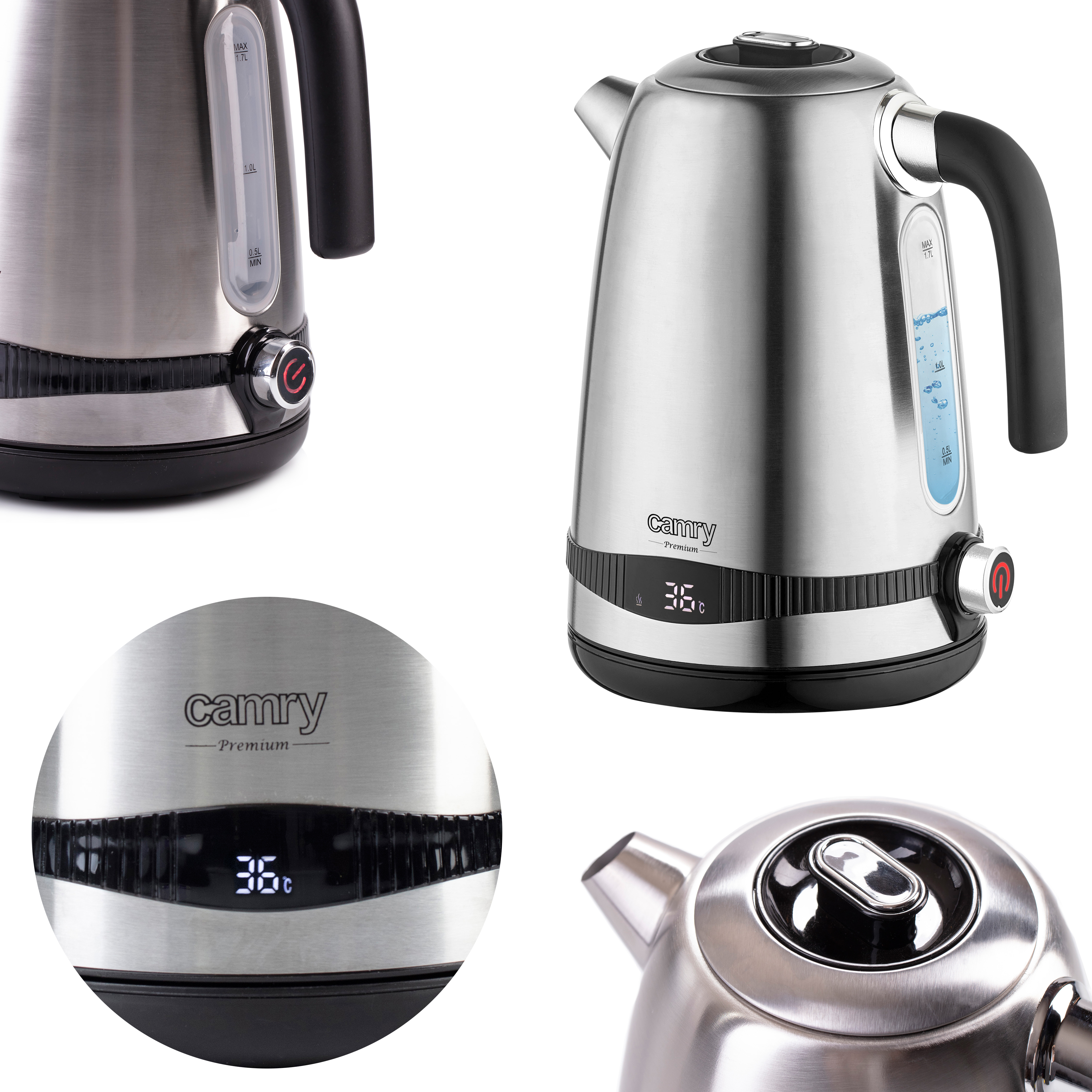 Camry CR1291 Stainless Steel Kettle 1.7L 2200W