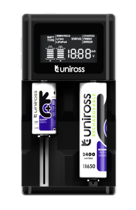 Uniross UCX004 Advanced Fast Smart Charger for 24 types of NiMH and Lithium Batteries