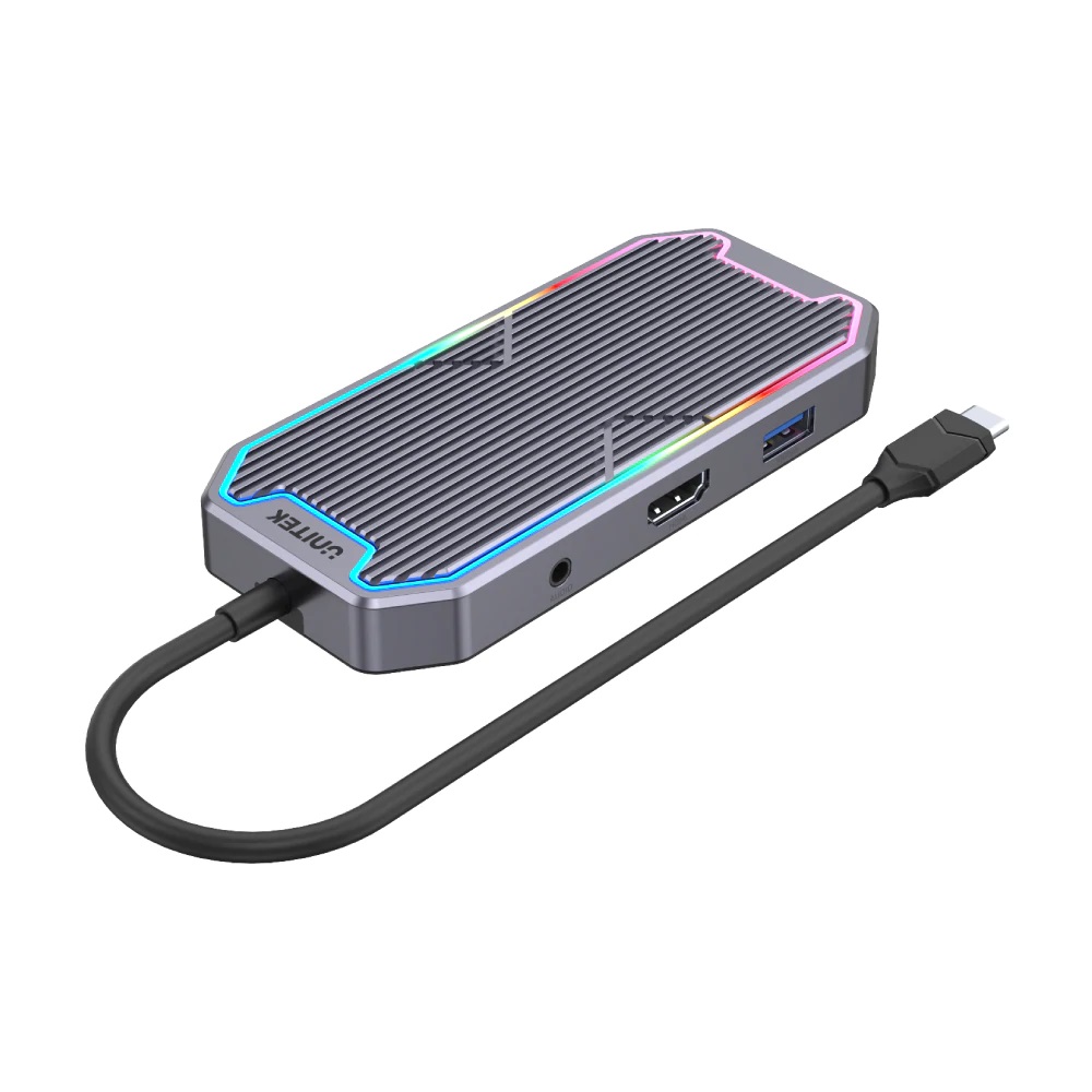 Unitek USB-C Hub USB3.2 RGB HDMI/Gb/Audio/PD100W D1029A