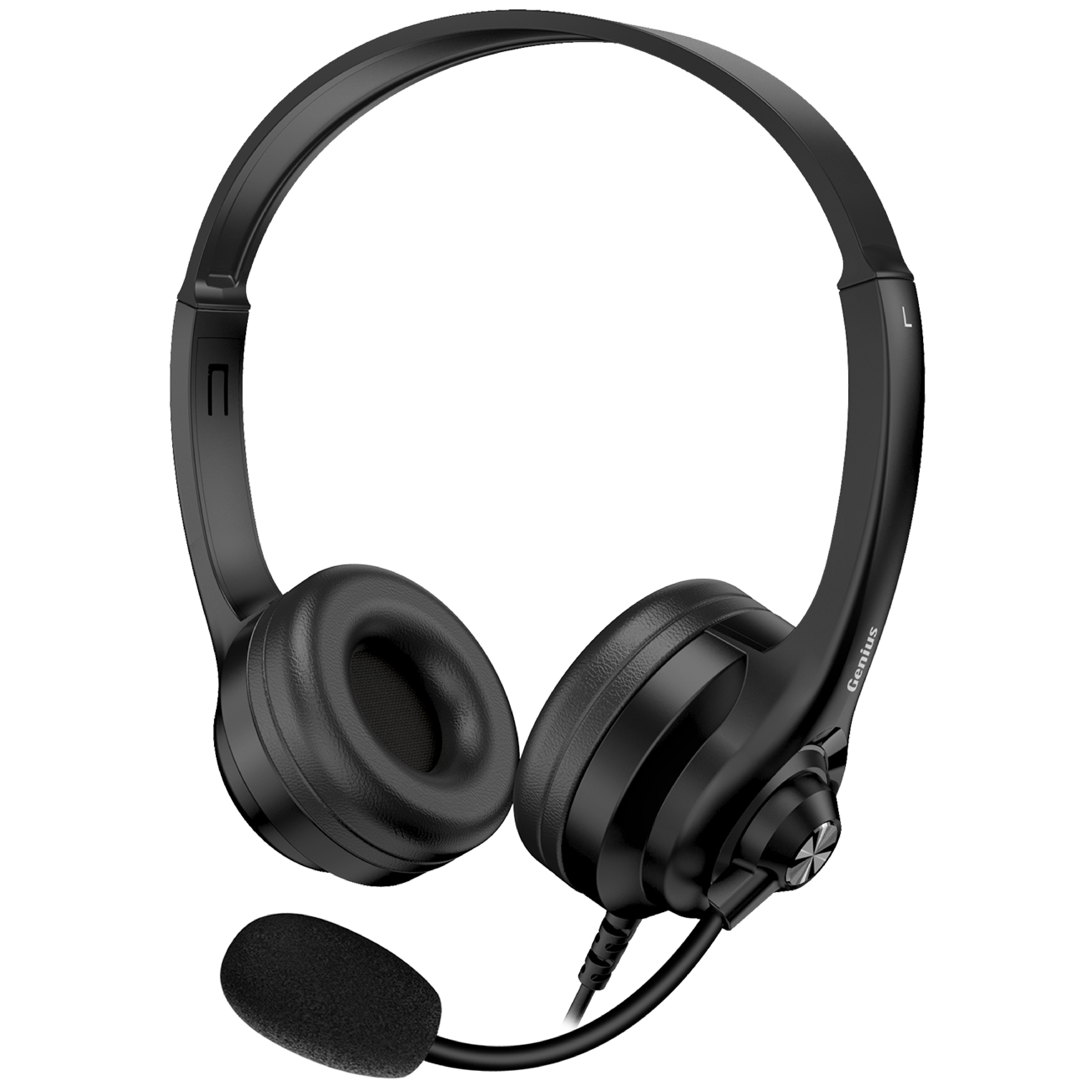 Genius PC Headset USB-A+C InLine Control & Ultra Soft Foam Cushions HS-235U AI
