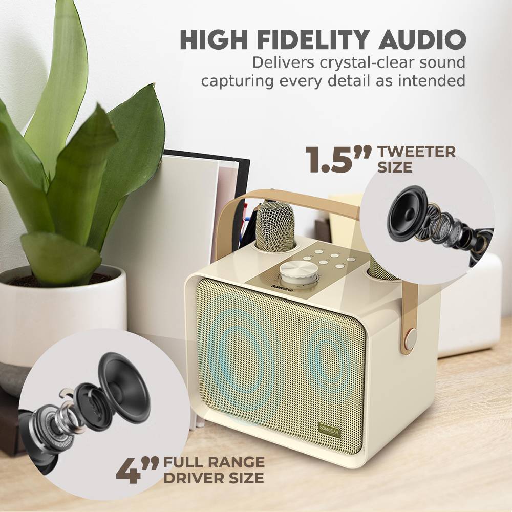 SonicGear Portable Speaker BT/Wireless Dual Mics iOX K600 Souffle