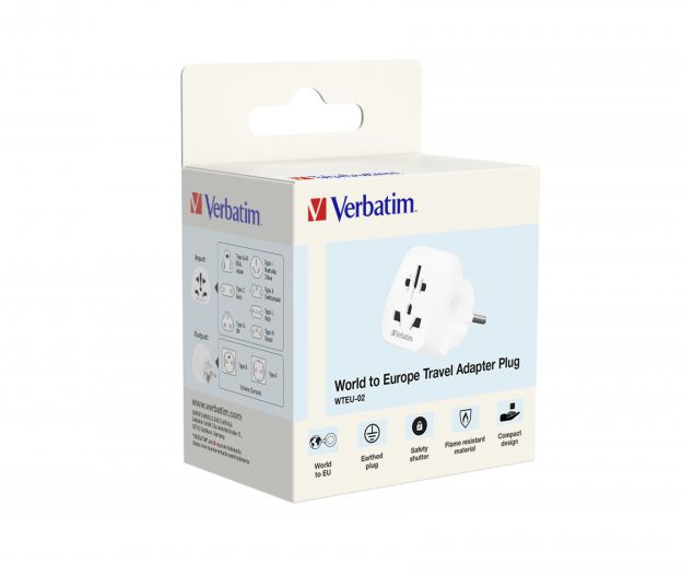 Verbatim Travel Adaptor World to Europe WTEU-02
