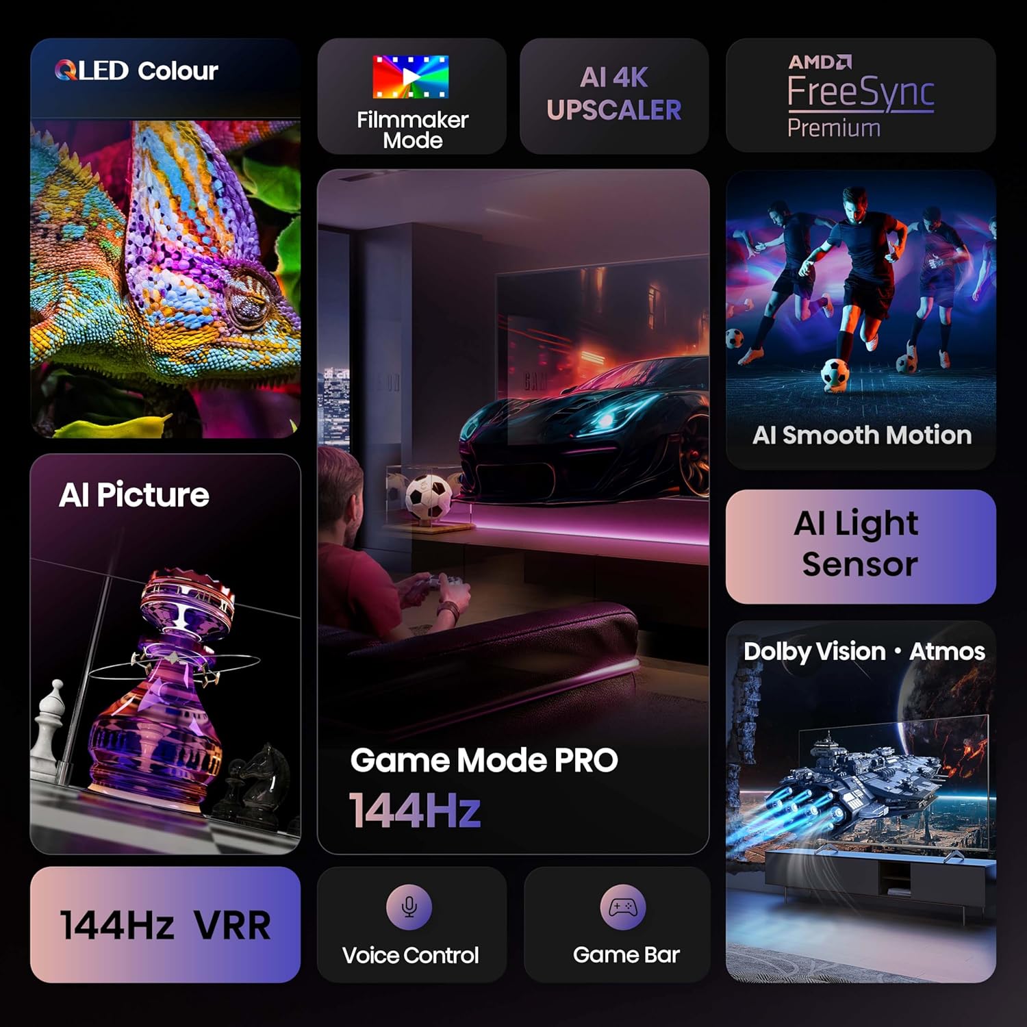Hisense 55E7Q PRO 55'' 4K Smart QLED TV 144 HZ
