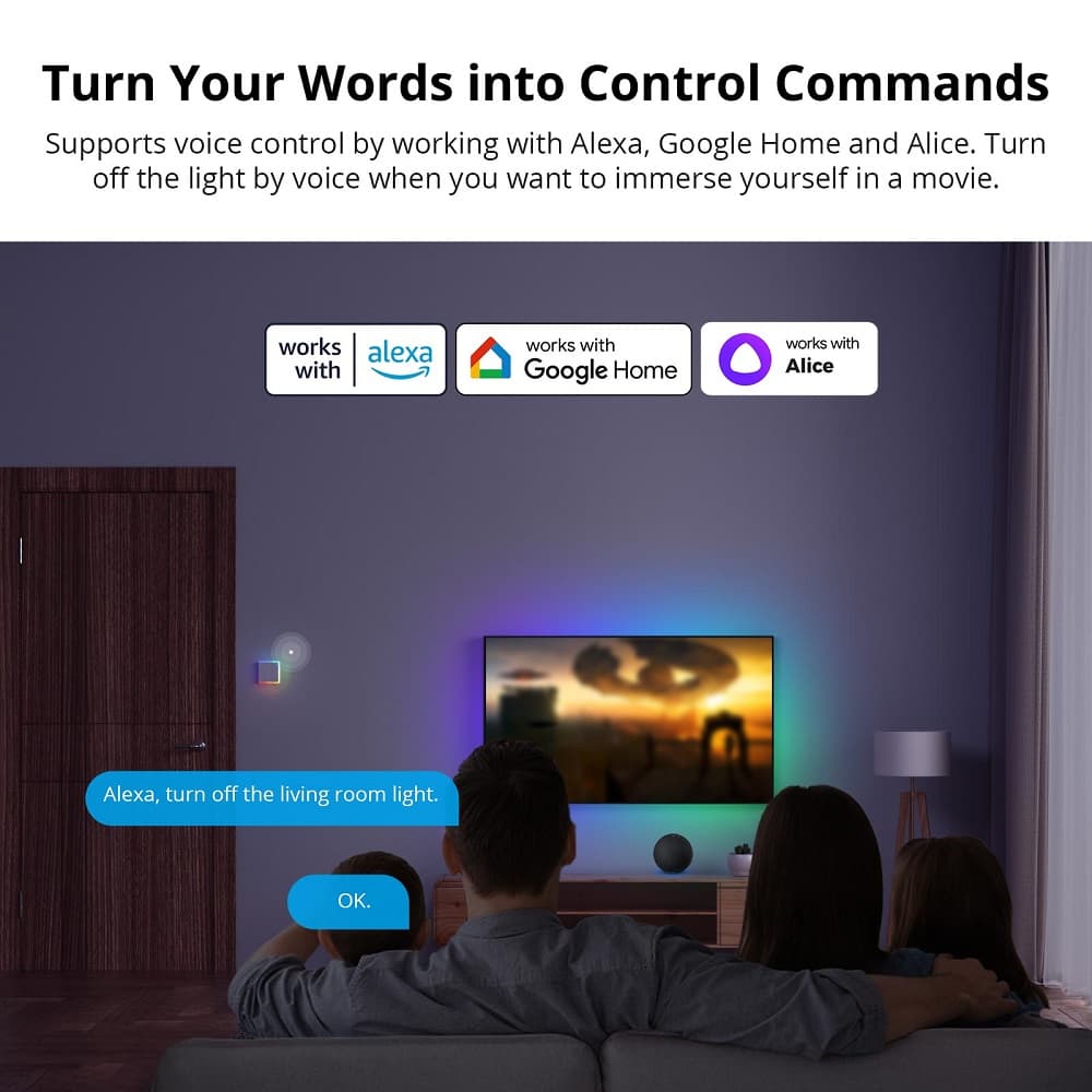 Sonoff T54C-WiFi Smart Wall Touch Switch 4-Button White