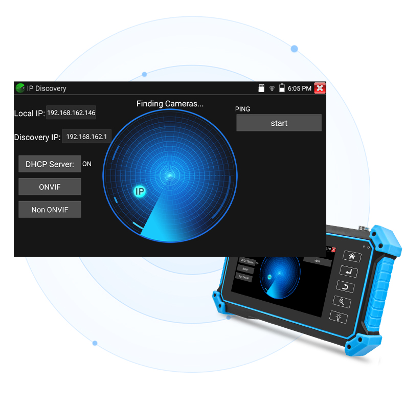 Noyafa CCTV & Network Tester with 5.4'' IPS Touchscreen, 4K Video Support, PoE Output & Cable Testing NF-IPC715