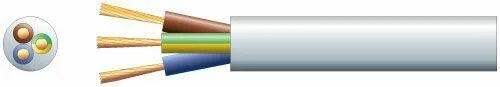 Mercury Mains Power Cable 3-Core 10A 1.0mm 100m White 804.341UK