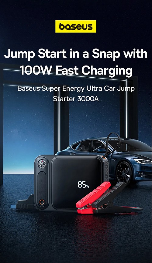 Baseus Car Jump Start Booster & Powerbank 26800maH 3000A