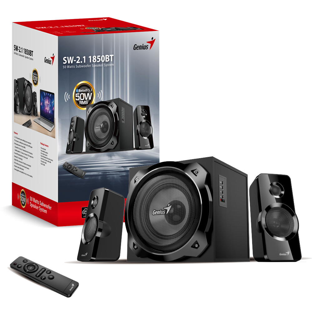 Genius PC Speakers 2.1 6.5'' Sub 50W BT&Optical SW-2.1 1850BT