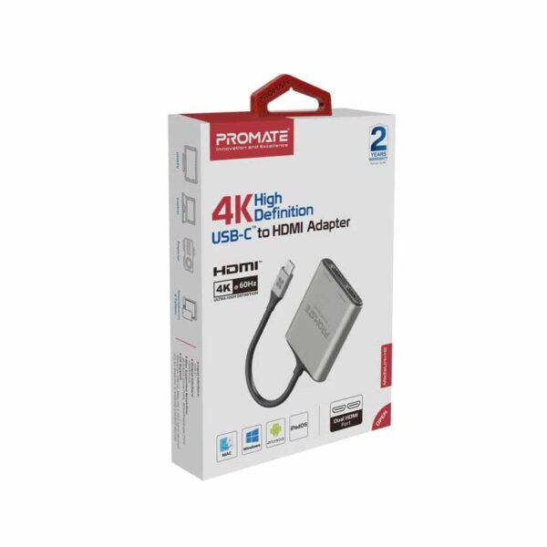 MEDIALINK-H2 4K HIGH DEFINITION USB-C TO DUAL HDMI ADAPTER PROMATE