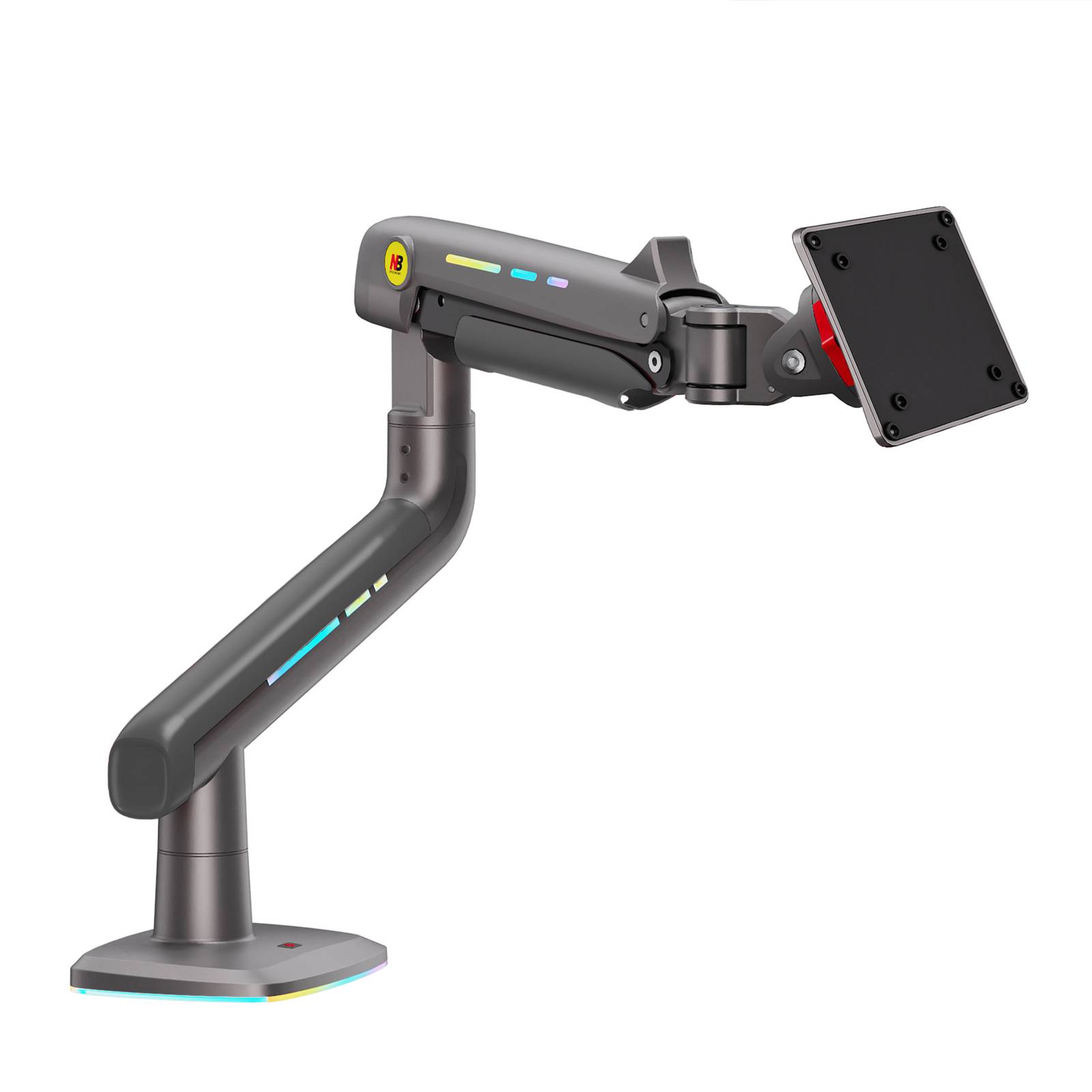 NBMounts F5 Gaming Series Single Arm RGB Monitor Desk Mount Heavy Duty up to 20kg