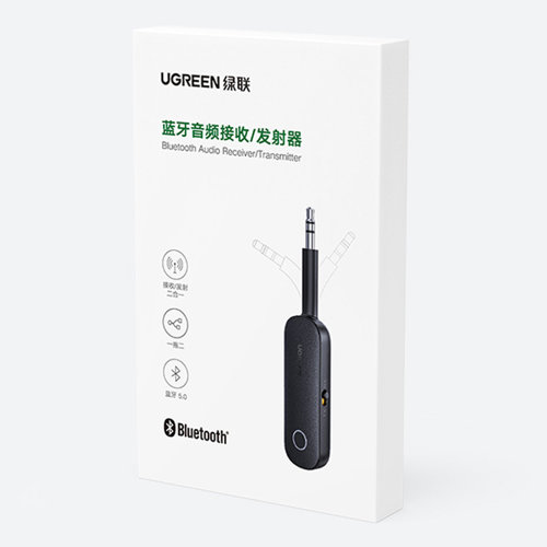Ugreen Receiver Bluetooth Transmitter Mini Jack 3.5mm - Black