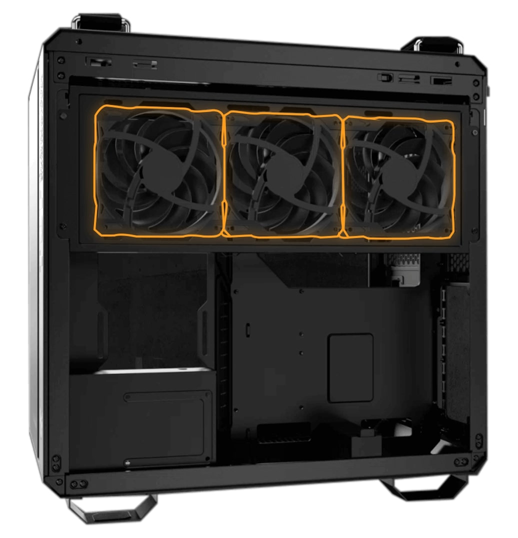 ASUS Gaming Case Full ATX TG 4xARGB Fans GT502 PLUS Black