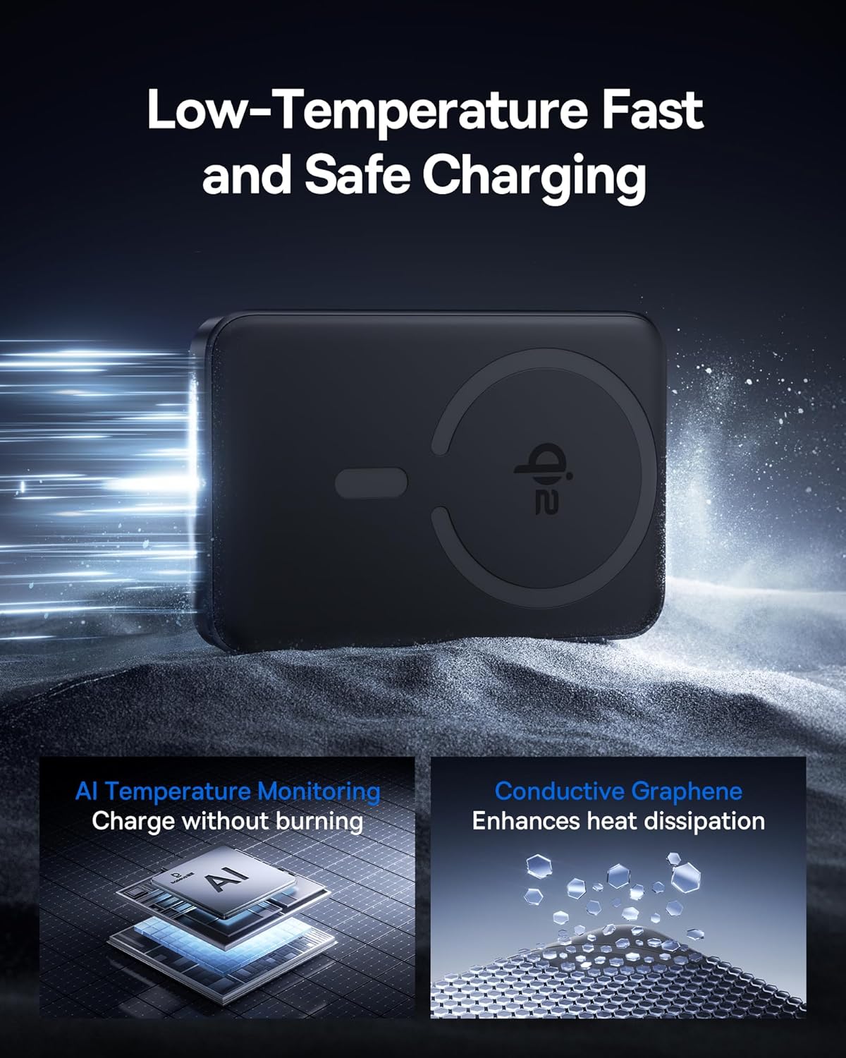 Baseus Powerbank Wireless 22.5W 10000mAh Qi2 EnerFill FM12 Black